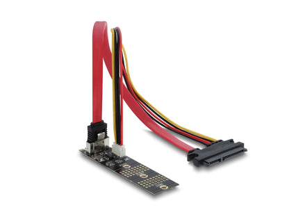מתאם זה מבית Delock גרמניה ממיר את ממשק M.2 לממשק SATA ‏7-פין