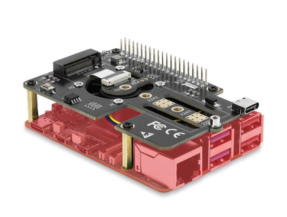 מתאם זה מבית Delock גרמניה מרחיב את כרטיס פיתוח ה-Raspberry Pi 5 בחריץ M.2 NVMe אחד