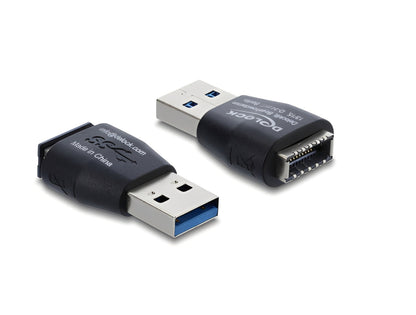 מתאם USB 10Gbps מבית DELOCK גרמניה מאפשר חיבור בין מארזי מחשב מודרניים ללוחות אם ישנים יותר
