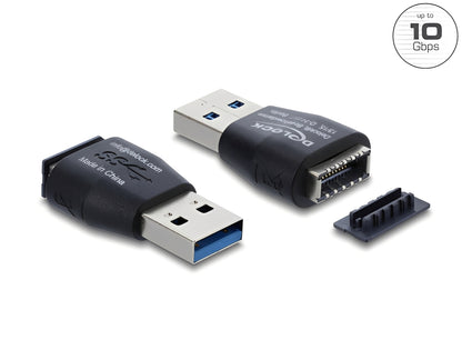 מתאם USB 10Gbps מבית DELOCK גרמניה מאפשר חיבור בין מארזי מחשב מודרניים ללוחות אם ישנים יותר