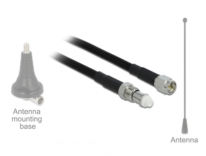 כבל האנטנה מבית Delock גרמניה מתאים לחיבור רכיבים בתחום טכנולוגיית תדרי רדיו