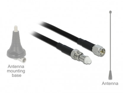 כבל האנטנה מבית Delock גרמניה מתאים לחיבור רכיבים בתחום טכנולוגיית תדרי רדיו