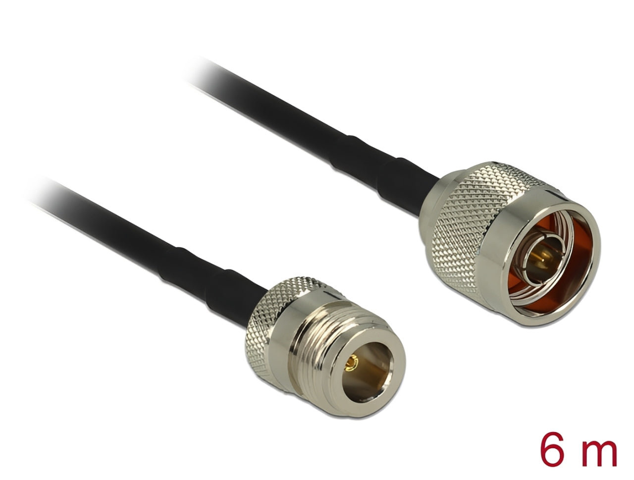 כבל האנטנה מבית Delock גרמניה האיכותי במיוחד המבוסס על כבל מסוג LMR195/RF195 מתאים לחיבור רכיבים בתחום טכנולוגיית תדרי רדיו