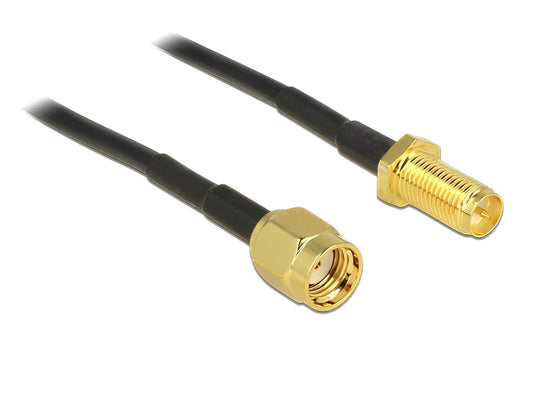 כבל האנטנה מבית Delock גרמניה האיכותי במיוחד המבוסס על כבל מסוג RG-174 מתאים לחיבור רכיבים בתחום טכנולוגיית תדרי רדיו