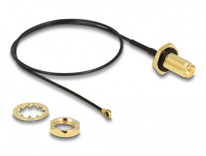 כבל האנטנה מבית Delock גרמניה מתאים לחיבור רכיבים בתחום טכנולוגיית תדרי רדיו