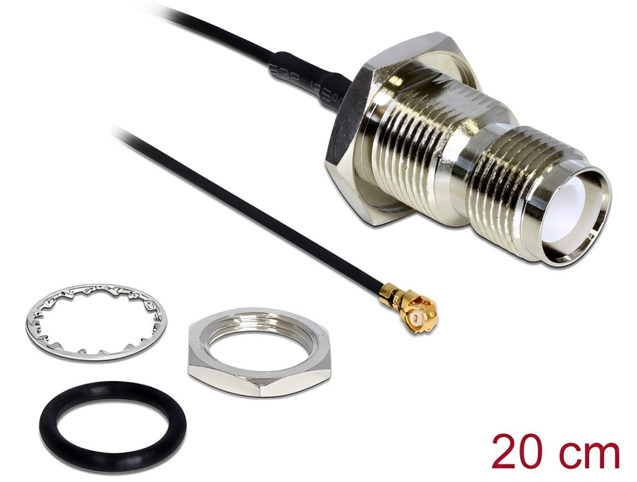 כבל האנטנה מבית Delock גרמניה (Pigtail) איכותי המיועד ליישומים (RF) הדורשים עמידות מסוימת בפני פגעי סביבה