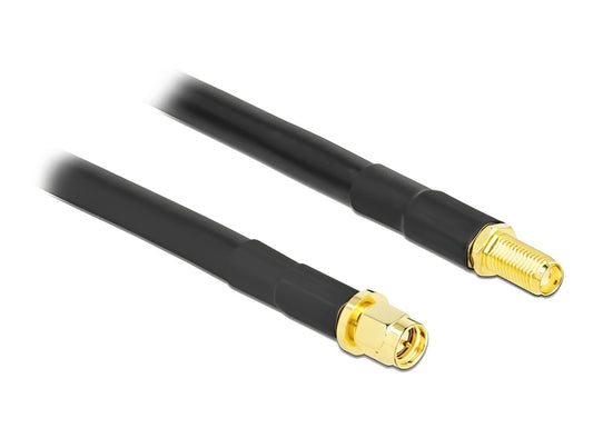 כבל האנטנה מבית Delock גרמניה האיכותי במיוחד המבוסס על כבל מסוג LMR300 מתאים לחיבור רכיבים בתחום טכנולוגיית תדרי רדיו