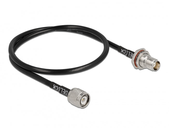 כבל האנטנה מבית Delock גרמניה המבוסס על כבל מסוג RG-58 מתאים לחיבור רכיבים בתחום טכנולוגיית תדרי רדיו