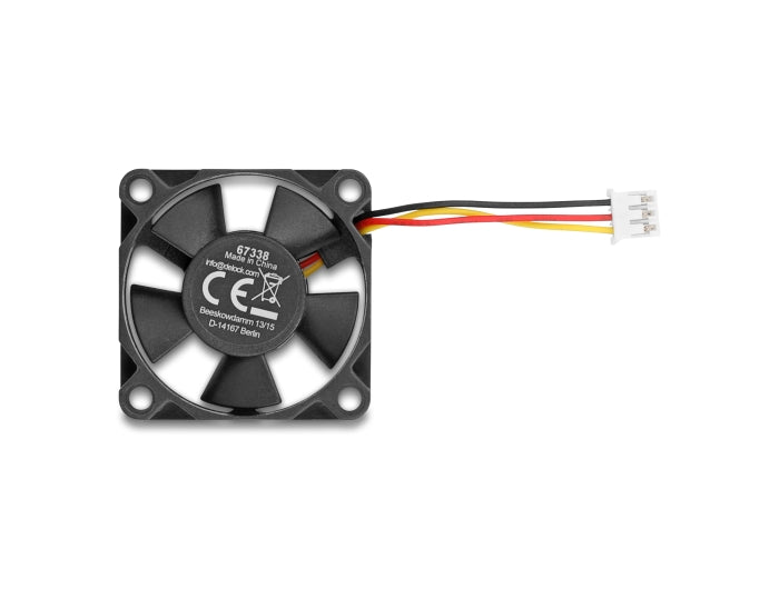 מאוורר DC מבית Delock גרמניה מתאים לקירור רכיבי מחשב באמצעות זרימת אוויר מקבילה