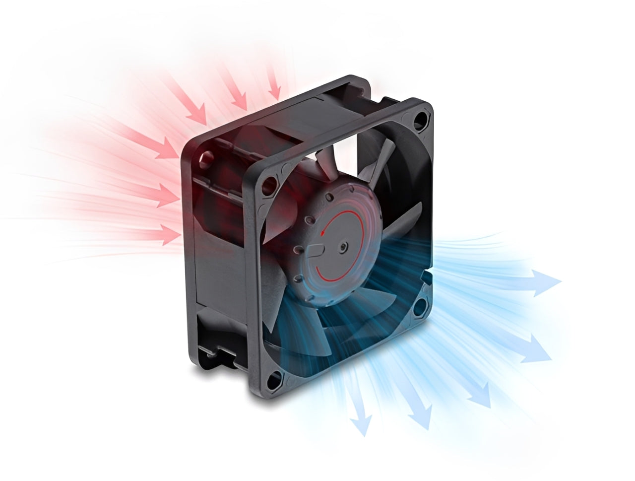 מאוורר קירור 48V DC מבית Delock גרמניה זה רכיב קירור אקטיבי תעשייתי בתצורת מאוורר צירי