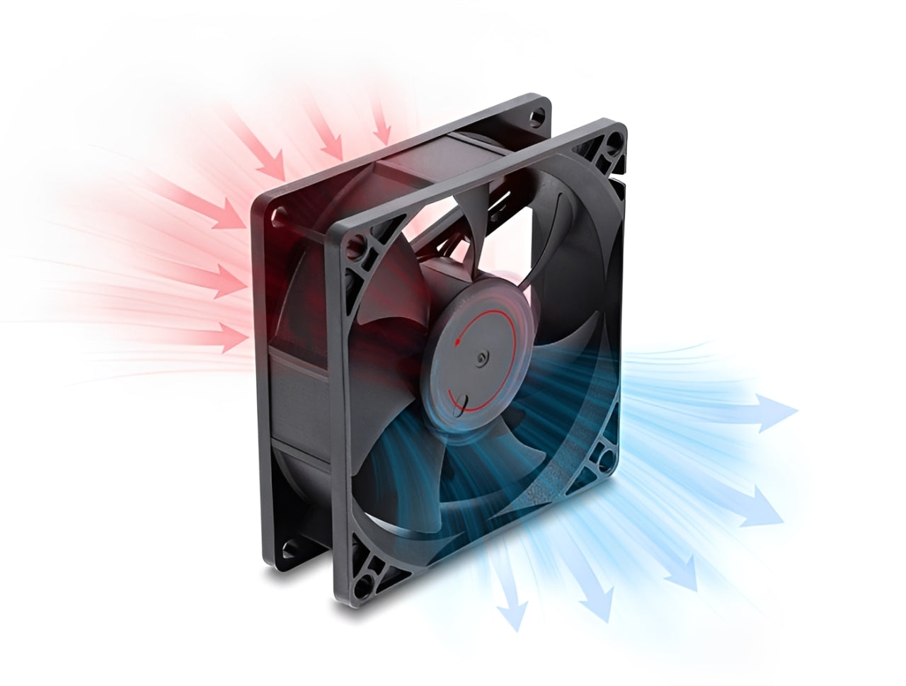 מאוורר קירור 48V DC מבית Delock גרמניה זה רכיב קירור אקטיבי תעשייתי בתצורת מאוורר צירי