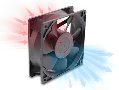 מאוורר קירור 48V DC מבית Delock גרמניה זה רכיב קירור אקטיבי תעשייתי בתצורת מאוורר צירי