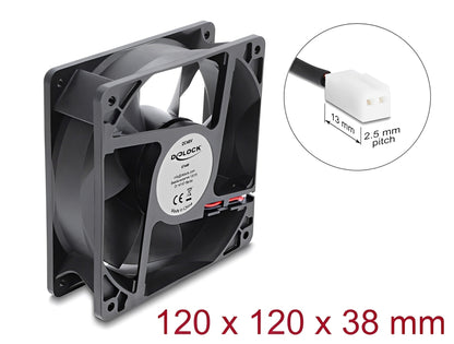 מאוורר קירור 48V DC מבית Delock גרמניה זה רכיב קירור אקטיבי תעשייתי בתצורת מאוורר צירי