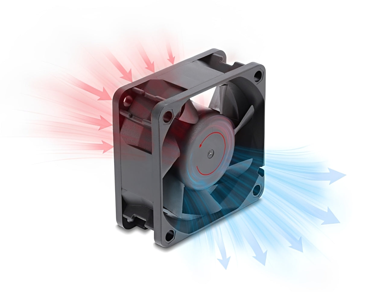 מאוורר קירור 48V DC מבית Delock גרמניה זה רכיב קירור אקטיבי תעשייתי בתצורת מאוורר צירי