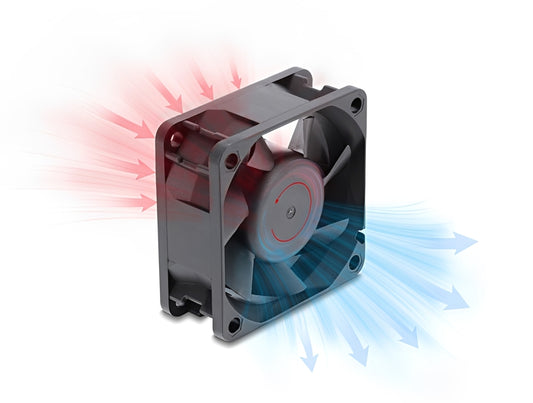 מאוורר קירור 48V DC מבית Delock גרמניה זה רכיב קירור אקטיבי תעשייתי בתצורת מאוורר צירי