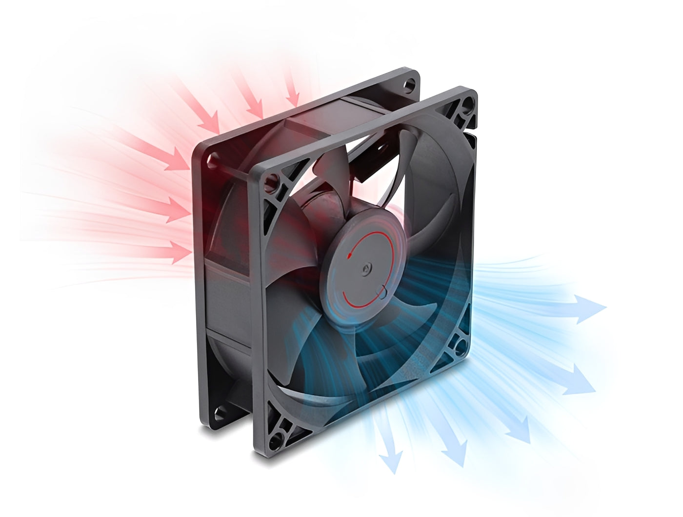 מאוורר קירור 48V DC מבית Delock גרמניה זה רכיב קירור אקטיבי תעשייתי בתצורת מאוורר צירי