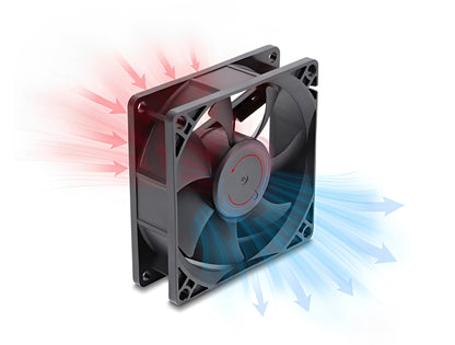 מאוורר קירור 48V DC מבית Delock גרמניה זה רכיב קירור אקטיבי תעשייתי בתצורת מאוורר צירי
