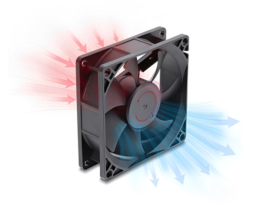 מאוורר קירור 48V DC מבית Delock גרמניה זה רכיב קירור אקטיבי תעשייתי בתצורת מאוורר צירי