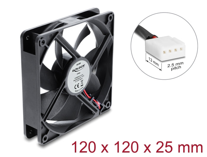 מאוורר קירור 48V DC מבית Delock גרמניה זה רכיב קירור אקטיבי תעשייתי בתצורת מאוורר צירי