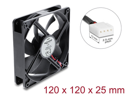 מאוורר קירור 48V DC מבית Delock גרמניה זה רכיב קירור אקטיבי תעשייתי בתצורת מאוורר צירי