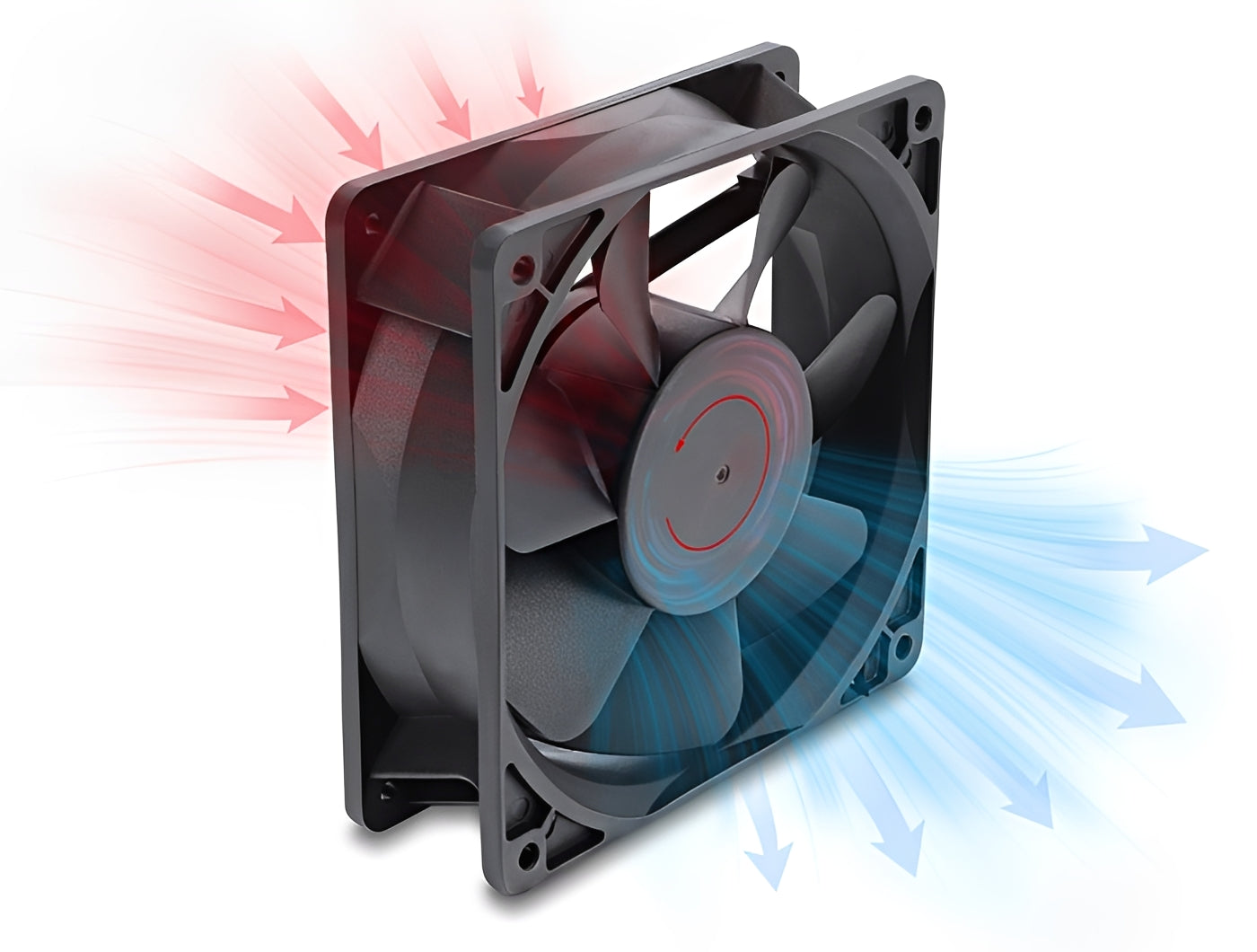 מאוורר קירור 48V DC מבית Delock גרמניה זה רכיב קירור אקטיבי תעשייתי בתצורת מאוורר צירי