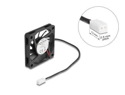 מאוורר DC מבית Delock גרמניה מתאים לקירור רכיבי מחשב באמצעות זרימת אוויר מקבילה