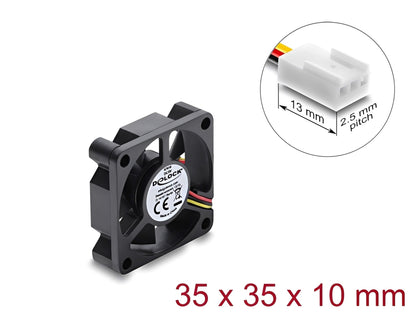 מאוורר קירור 5V DC מבית Delock גרמניה מתאים לקירור רכיבי מחשב באמצעות זרימת אוויר מקבילה