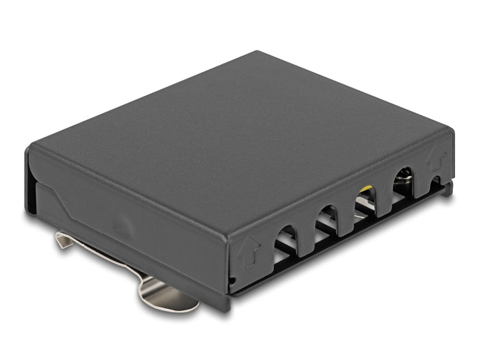 פאץ' פאנל ריק מבית Delock גרמניה מתאים להתקנת מודולי Keystone RJ45 בדרך קלה