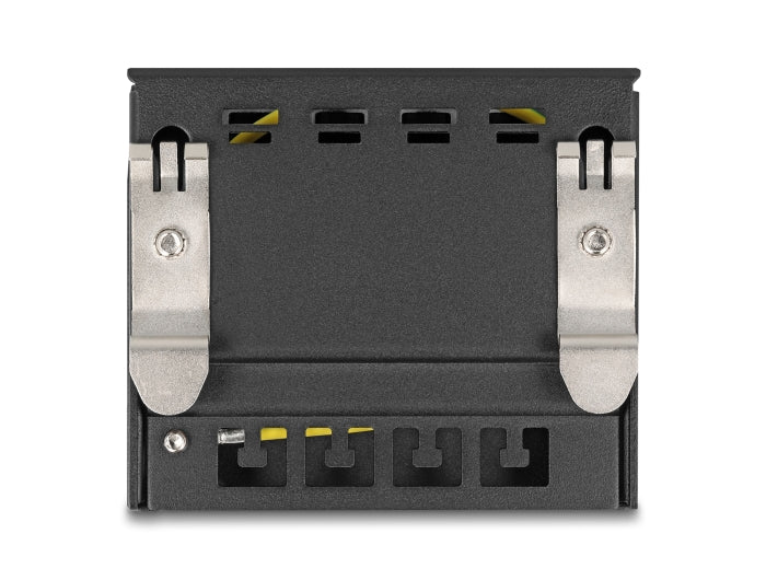 פאץ' פאנל ריק מבית Delock גרמניה מתאים להתקנת מודולי Keystone RJ45 בדרך קלה