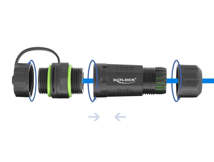 מחבר זה מבית DELOCK גרמניה מיועד להתקנה בארון תקשורת או בתיבת הפצה