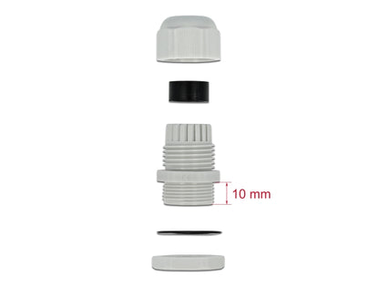 אנטיגרון PG16 (Cable Gland) מבית Delock גרמניה משמש כפתרון קריטי בעולם החיווט התעשייתי