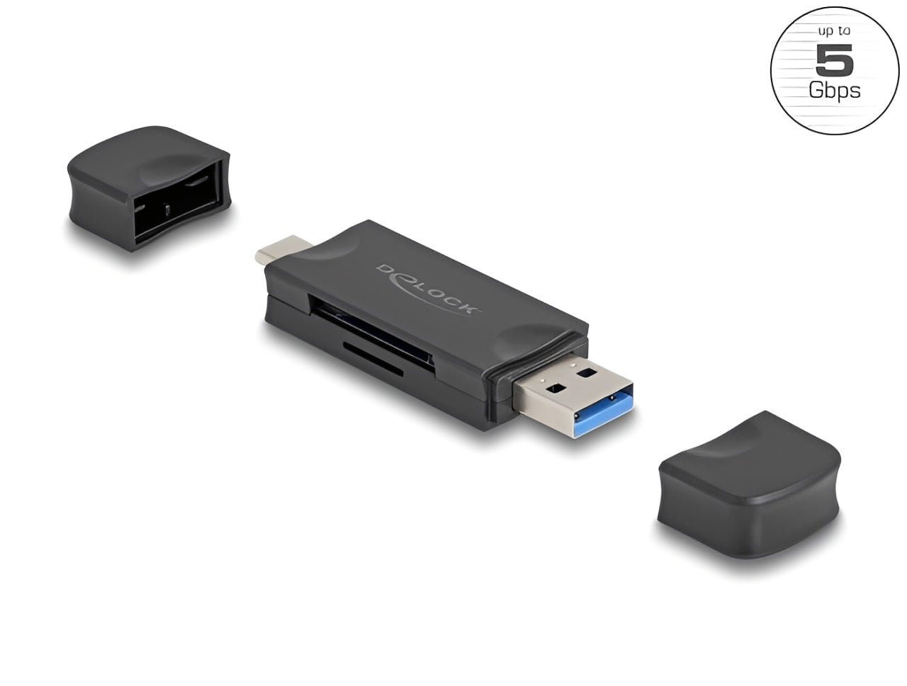 קורא כרטיסים USB-C/A מבית Delock גרמניה לחיבור מהיר ונוח למחשב או לפטופ