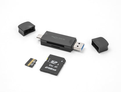 קורא כרטיסים USB-C/A מבית Delock גרמניה לחיבור מהיר ונוח למחשב או לפטופ