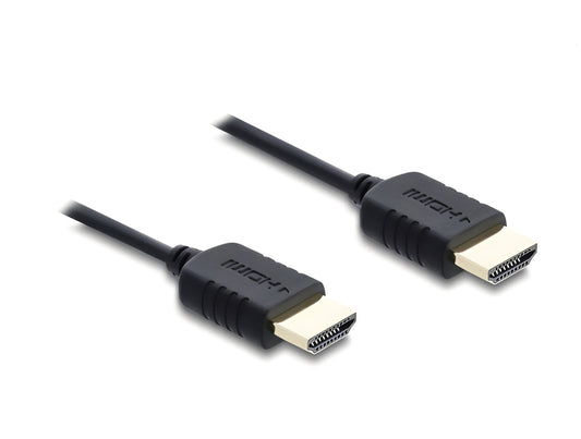 כבל High Speed HDMI 8K מבית DELOCK גרמניה מיועד לחיבור התקנים עם ממשק HDMI, כגון טלוויזיות, נגני Blu-ray, מסכים או מקרנים