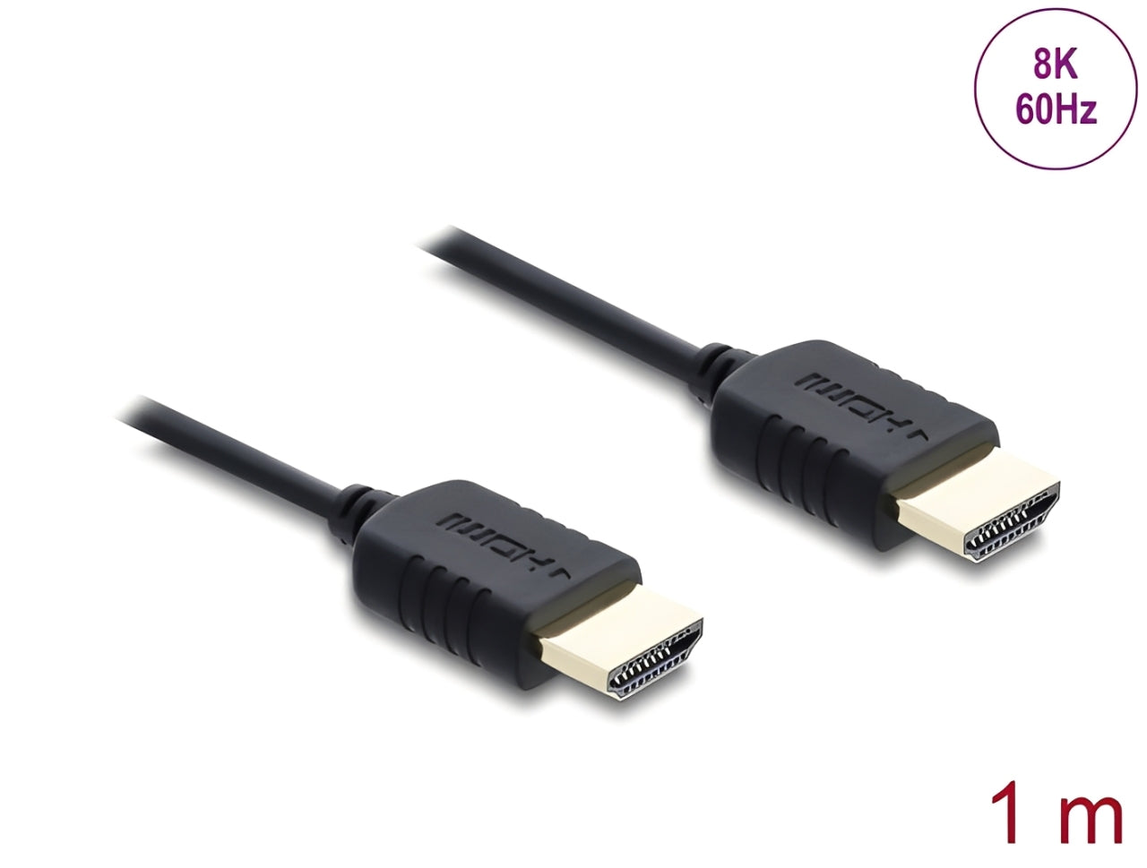 כבל High Speed HDMI 8K מבית DELOCK גרמניה מיועד לחיבור התקנים עם ממשק HDMI, כגון טלוויזיות, נגני Blu-ray, מסכים או מקרנים