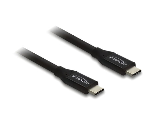כבל USB-C 20Gbps מבית DELOCK גרמניה מאפשר חיבור של מכשירים שונים כגון סמארטפונים, מסכים, תחנות עגינה וכוננים חיצוניים דרך חיבור USB Type-C, ‏Thunderbolt™ 3 או 4 במחשב או בלפטופ