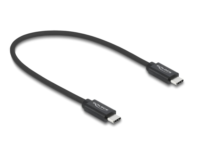 כבל USB-C 40Gbps מבית DELOCK גרמניה מאפשר חיבור של מכשירים שונים כגון סמארטפונים, מסכים, תחנות עגינה וכוננים חיצוניים דרך חיבור USB Type-C, ‏Thunderbolt™ 3 או 4 במחשב או בלפטופ