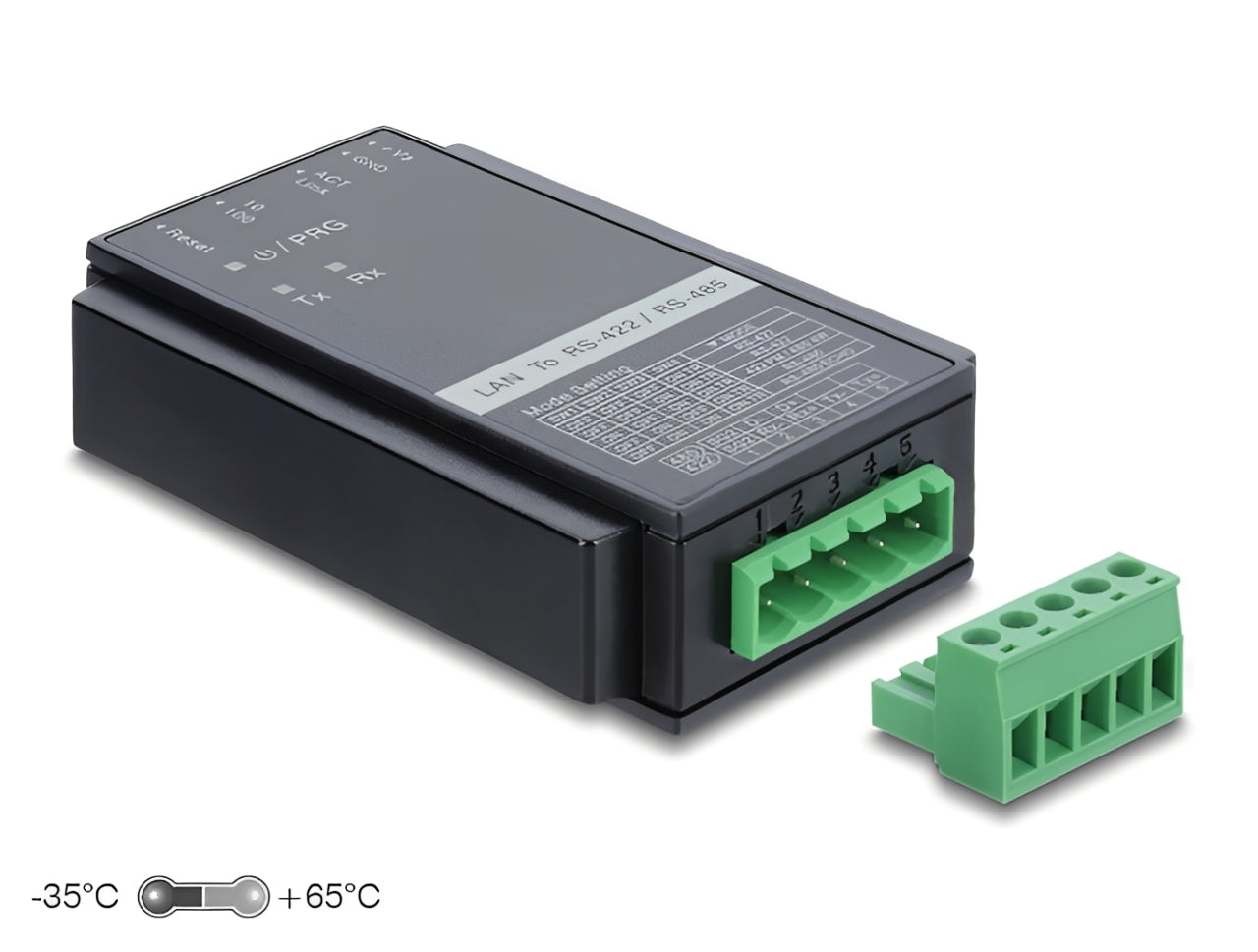 שרת Ethernet LAN TCP/IP מבית Delock גרמניה מאפשר שילוב ושליטה בהתקנים ‎RS-485 / RS-422‎ ו־Fieldbus בתוך רשת LAN