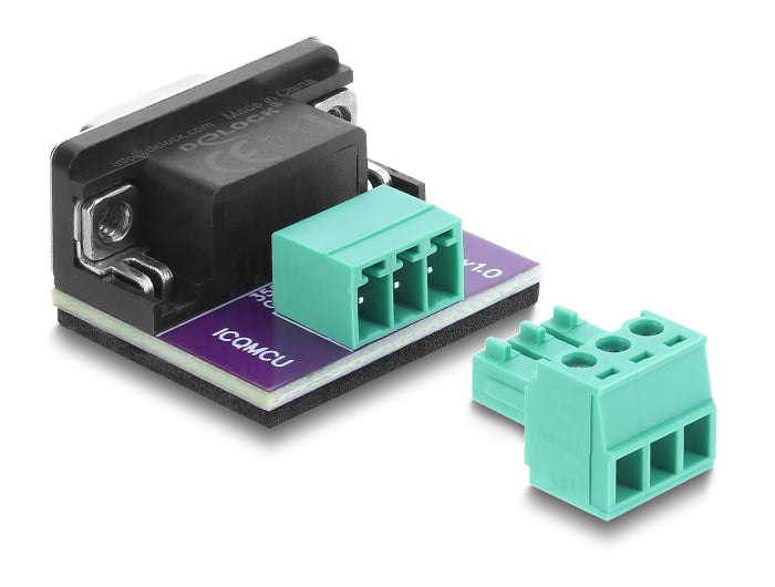 טרמינל בלוק D-Sub 9 pin מבית Delock גרמניה זה כלי עבודה לדיאגנוסטיקה והפיתוח הרב-תכליתי