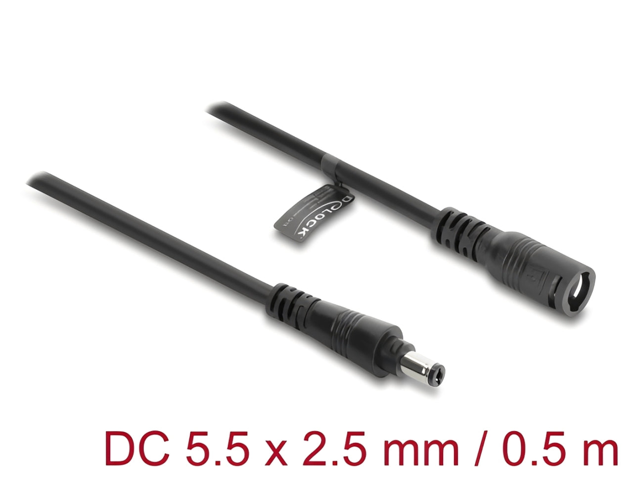 כבל מאריך חשמל DC 5.5x2.5 מבית Delock גרמניה מספק חיבור מתח יציב ובטוח למגוון רחב של מערכות המצריכות הזנת מתח נמוך בסביבות מאתגרות