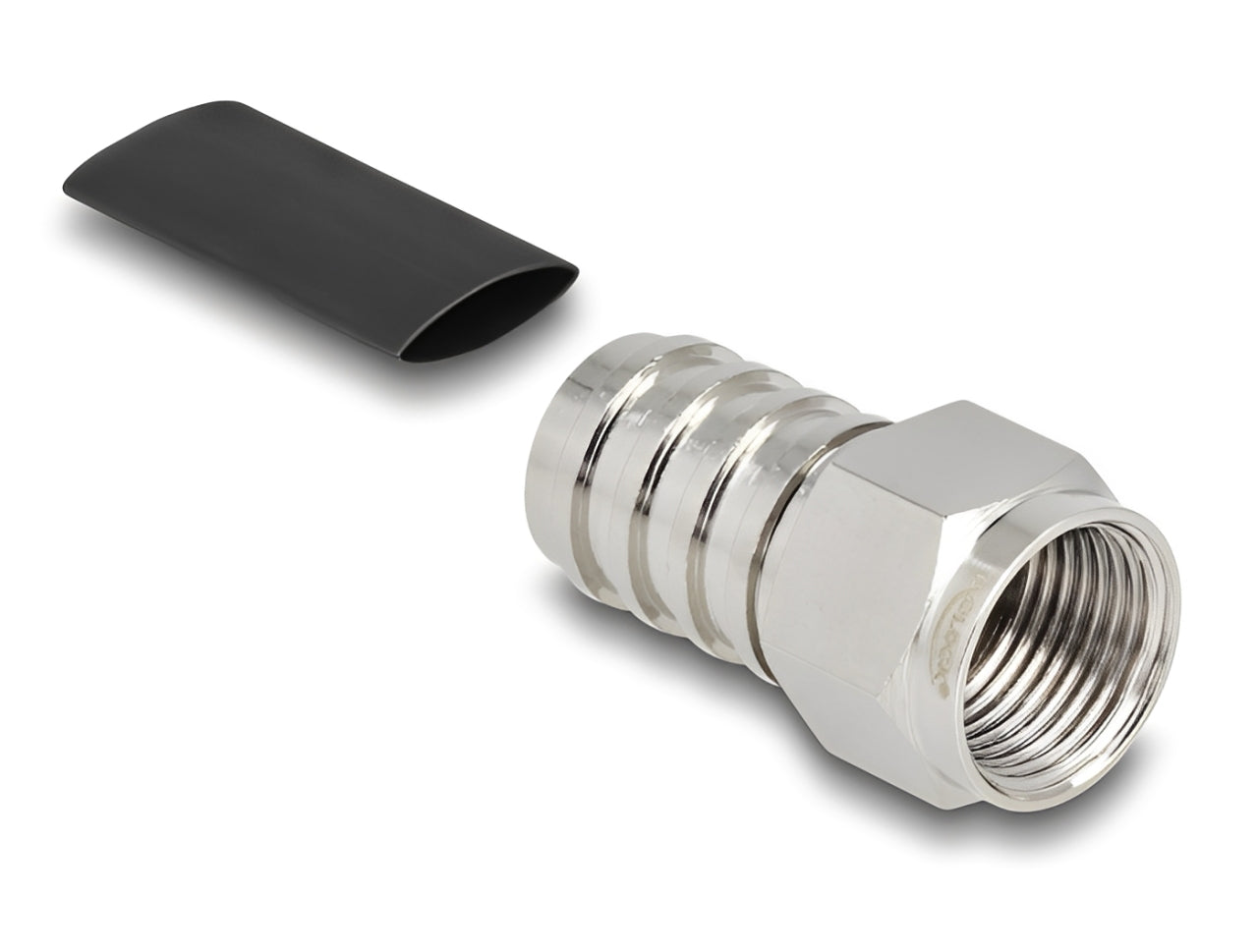 מחבר לכבל האנטנה מבית Delock גרמניה הוא מחבר F-TYPE זכר המיועד ללחיצה (Crimp) על כבל קואקסיאלי RG59