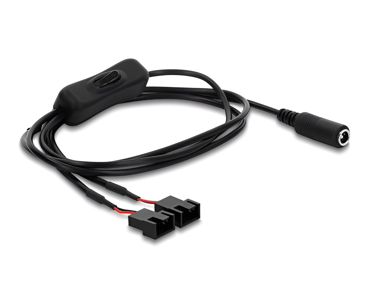 כבל ה-DC 5.5x2.1 למאוורר כולל המפסק המובנה מבית Delock גרמניה