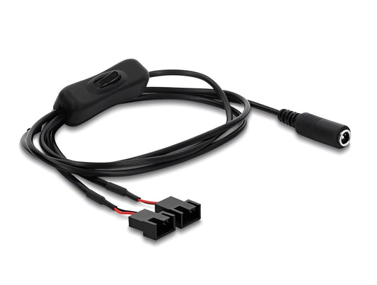 כבל ה-DC 5.5x2.1 למאוורר כולל המפסק המובנה מבית Delock גרמניה