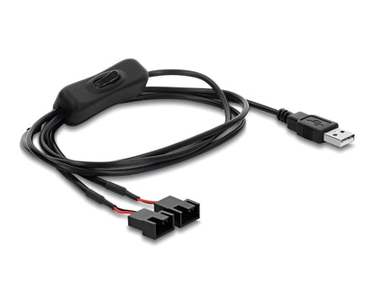 כבל ה-USB למאוורר כולל המפסק המובנה מבית Delock גרמניה