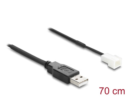 כבל ה-USB למאוורר 3 פינים מבית Delock גרמניה הוא פתרון גאוני ופשוט המאפשר להוציא מאווררי מחשב אל מחוץ למארז