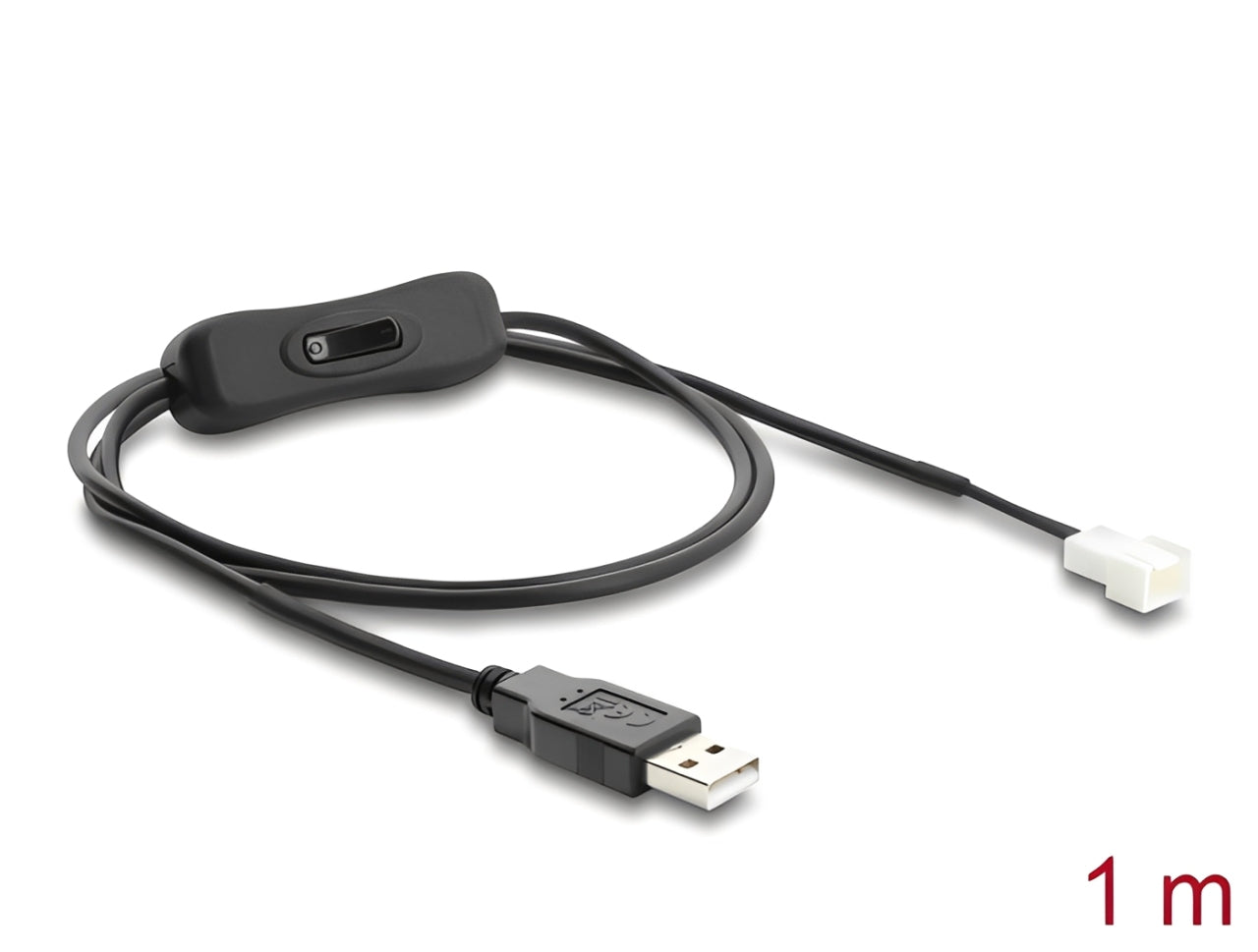 כבל ה-USB למאוורר כולל המפסק המובנה (On/Off Switch) מבית Delock גרמניה הוא פתרון גאוני ופשוט המאפשר להוציא מאווררי מחשב אל מחוץ למארז