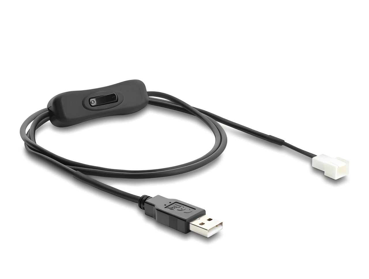 כבל ה-USB למאוורר כולל המפסק המובנה (On/Off Switch) מבית Delock גרמניה הוא פתרון גאוני ופשוט המאפשר להוציא מאווררי מחשב אל מחוץ למארז