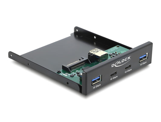 פאנל קדמי 3.5″ USB 5Gbps מבית Delock גרמניה הוא פתרון שדרוג מצוין למארזי מחשב הכוללים מפרץ (Bay) בגודל 3.5 אינץ