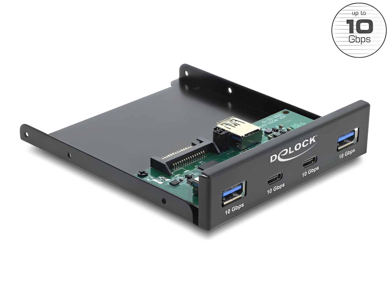 פאנל קדמי 3.5″ USB 5Gbps מבית Delock גרמניה הוא פתרון שדרוג מצוין למארזי מחשב הכוללים מפרץ (Bay) בגודל 3.5 אינץ