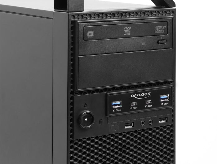 פאנל קדמי 3.5″ USB 5Gbps מבית Delock גרמניה הוא פתרון שדרוג מצוין למארזי מחשב הכוללים מפרץ (Bay) בגודל 3.5 אינץ